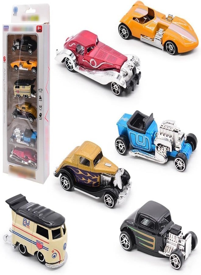 Galaxy Hi-Tech Model Alloy Vehicle Model Vintage Metal Cars 6 Pcs Vehicles, Car Play Set for Toddlers,Boys Die-Cast Car Set, Birthday Decorations Gift Movie Vehicle Racing for Kids, Multicolor - Image 2